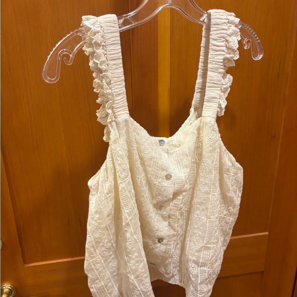 Elegant Cream Lace Women's Top
